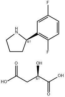 (R)-2-(2,5-дифлуорофенил)пиролидин (R)-2-хидроксисуцинат