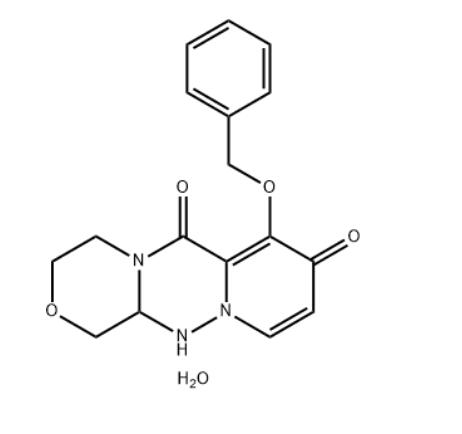 7-(бензилокси)-3,4,12,12a-тетрахидро-1H-[1,4]оксазино[3,4-c]пиридо[2,1-f][1,2,4]триазин-6, 8-дио не, хемихидрат