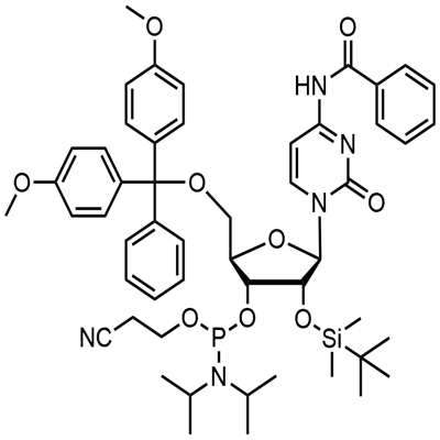 N-блокиран-5'-O-DMT-2'-O-TBDMS CED цитидин фосфорамидит
